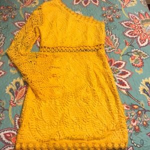Yellow Gold Lace Dress